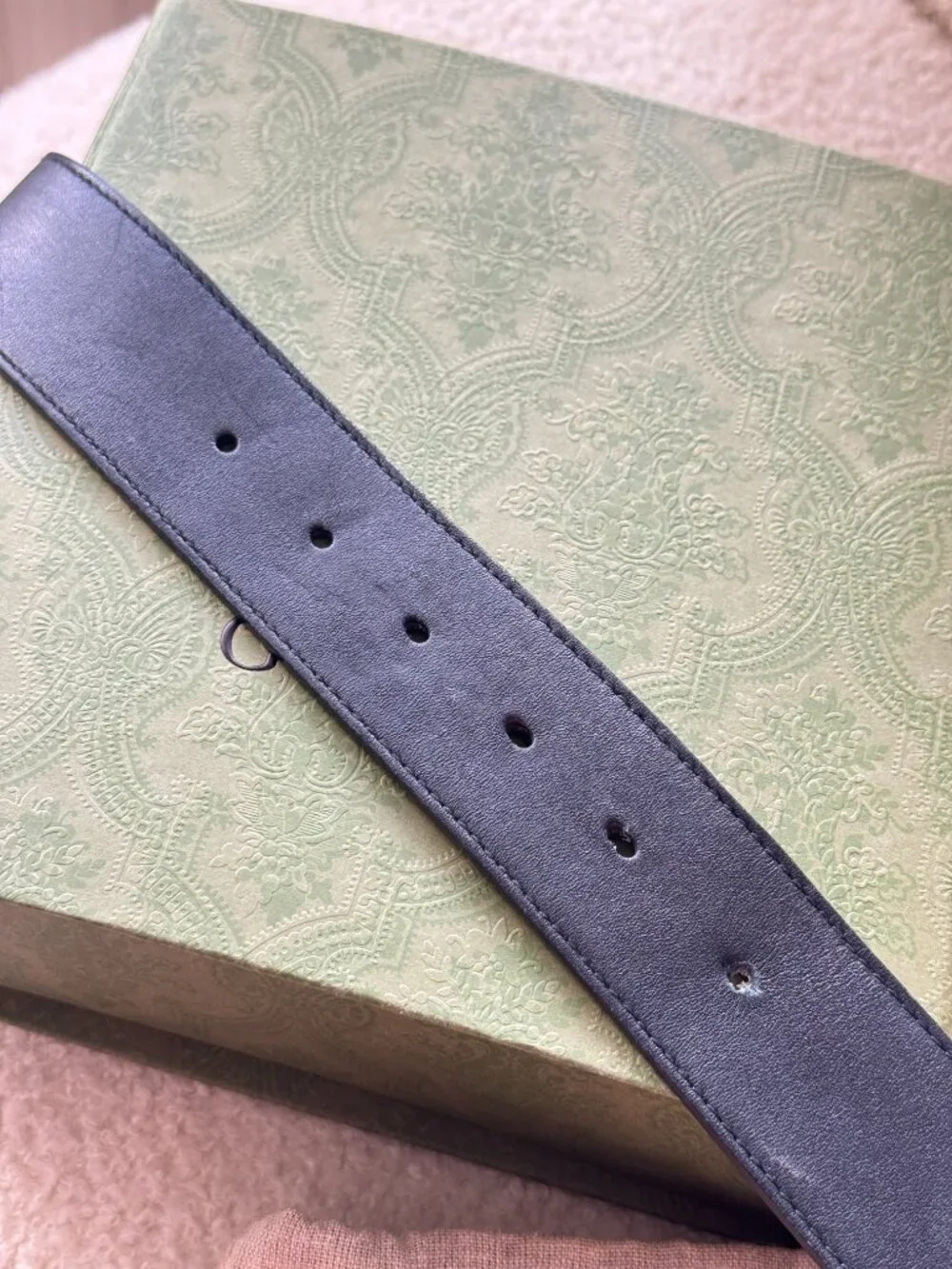 Gucci GG Marmont Black Leather Belt (Size 80) - Picture 3 of 3